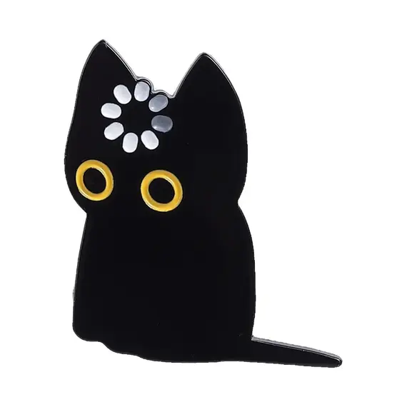 Black Cat Void Loading Enamel Pins Cartoon Kitten Memes Brooch Lapel Badges Fun Animals Jewelry Gift for Friends