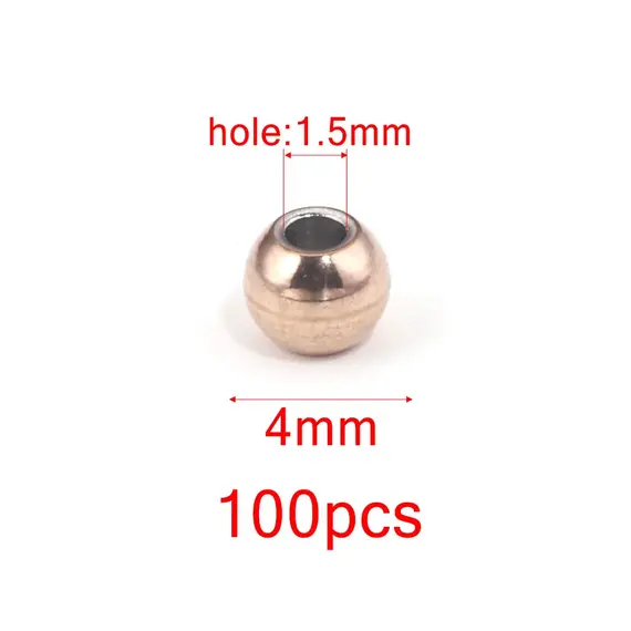 20-100pcs 3 4 5 6 8mm Stainless Steel Spacer Beads Round Ball Charm Loose Seed Beads for DIY Bracelets Jewelry Making Supplies