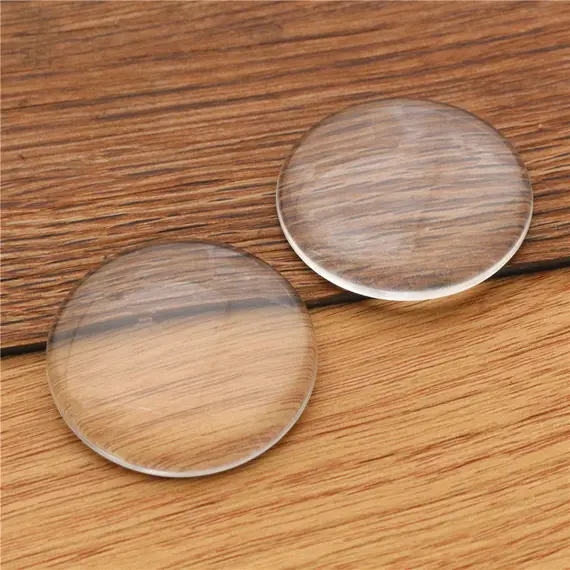 Round Flat Back Clear Glass Cabochon for DIY Jewelry Making 6mm 8mm 10mm 12mm 14mm 16mm 18mm 20mm 25mm 30mm 35mm