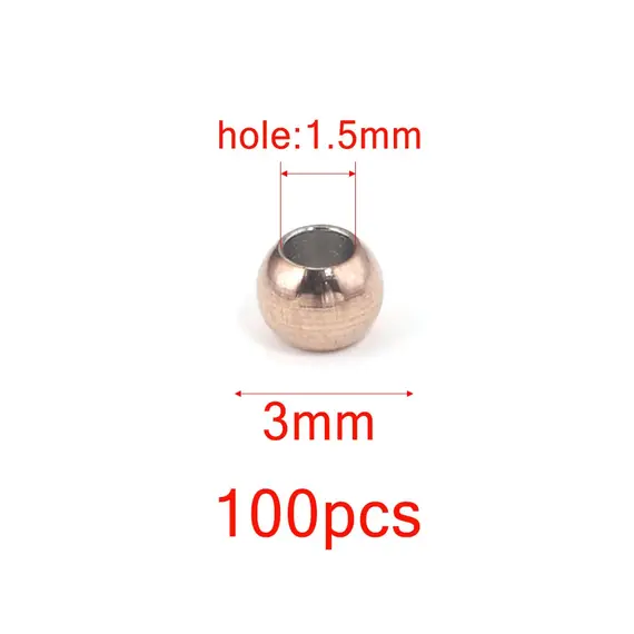 20-100pcs 3 4 5 6 8mm Stainless Steel Spacer Beads Round Ball Charm Loose Seed Beads for DIY Bracelets Jewelry Making Supplies