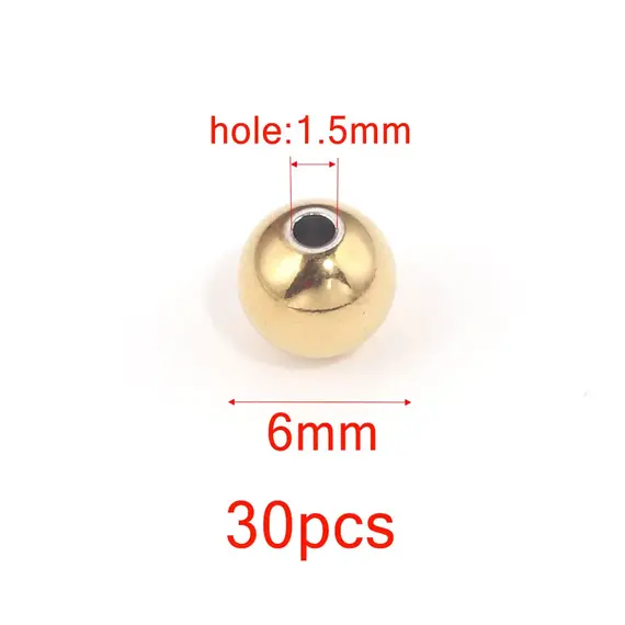 20-100pcs 3 4 5 6 8mm Stainless Steel Spacer Beads Round Ball Charm Loose Seed Beads for DIY Bracelets Jewelry Making Supplies