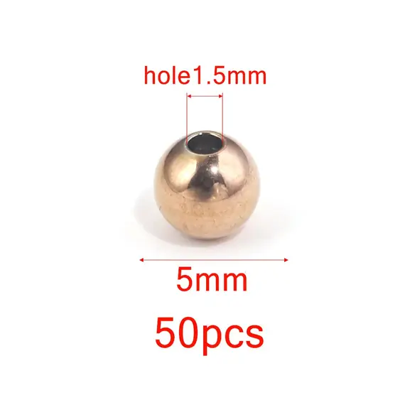 20-100pcs 3 4 5 6 8mm Stainless Steel Spacer Beads Round Ball Charm Loose Seed Beads for DIY Bracelets Jewelry Making Supplies