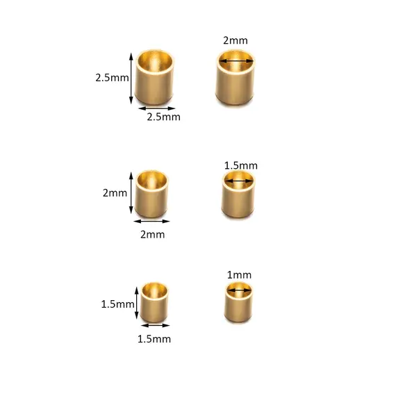 100pcs Stainless Steel Crimp Tube Beads Spacer End Stopper Cap For DIY Earring Necklace Pendant Jewelry Making Supplies Material