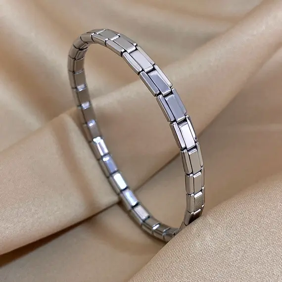 Fashionable Minimalist New Stainless Steel Elastic Bracelet  Italian Links Slim Charm Bracelet Punk Watchband Wrist Band Jewelry