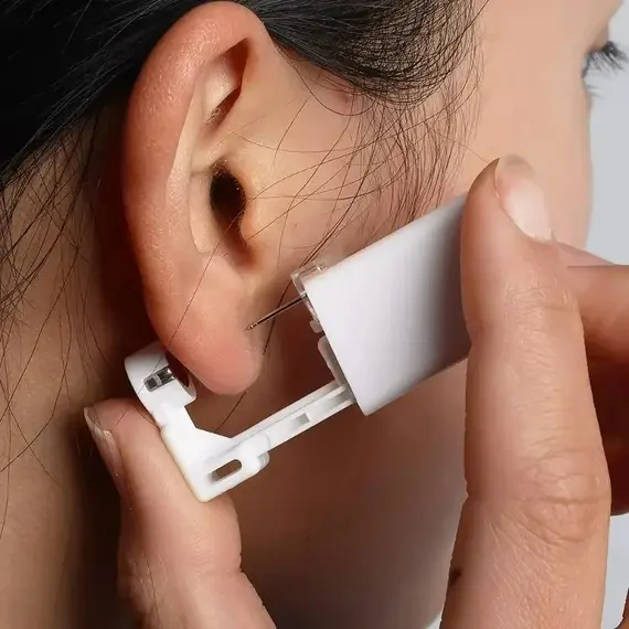 1-10pcs Safety Ear Piercing Gun Kit Women Men Disposable White Plastic Sterile Ear Piercing Device Fashion Simple Piercing Tools