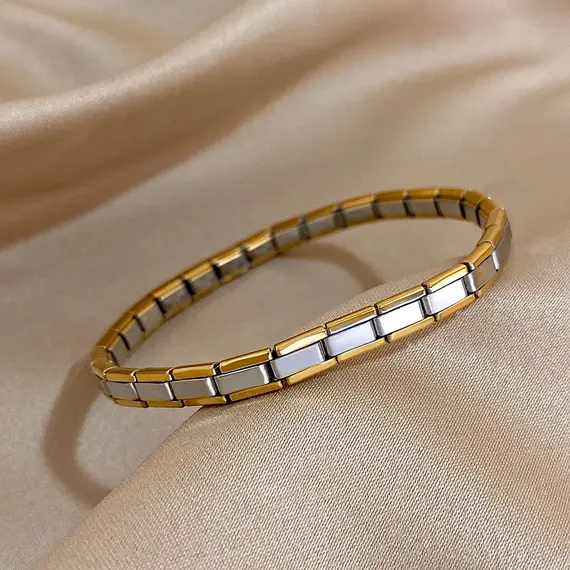 Fashionable Minimalist New Stainless Steel Elastic Bracelet  Italian Links Slim Charm Bracelet Punk Watchband Wrist Band Jewelry
