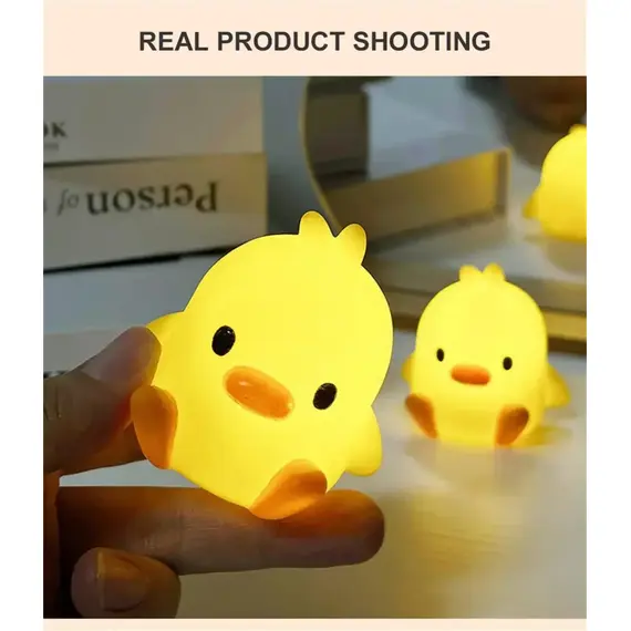 Duck Night Light Bedroom Decoration Cute Cartoon Animal Night Light Christmas Gifts For Kids Room Bedside Sleeping Lamp