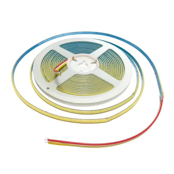12V 24V DC CCT COB LED Strip Light 2700K to 6500K Color-Changing LED Tape Linear Double Color RA90 Dimmable Ribbon 5mm 8mm Width