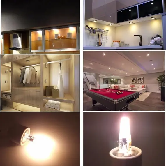 10PCS Dimmable Mini G4 LED COB Lamp  6W Bulb AC DC 12V 220V Candle Lights Replace 30W 40W Halogen for Chandelier Spotlight