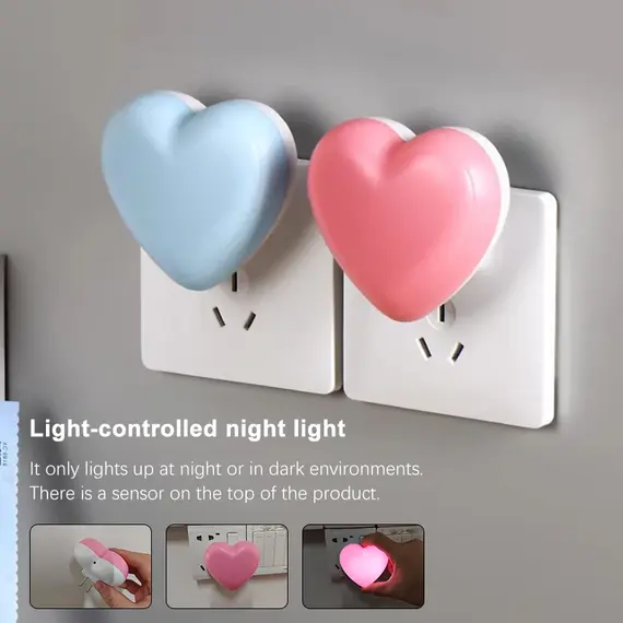 LED Night Light Sensor Control Night Lamp Energy Saving LED Sensor Lamp US Plug Nightlight for Children Kids Bedroom Stairs
