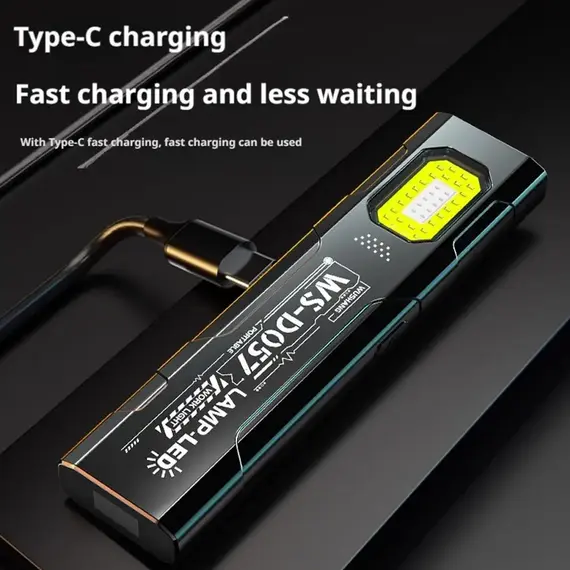 Powerful LED COB Flashlight USB Rechargeable Portable Mini Torch Pocket Lantern Outdoor Emergency Camping Work Light With Magnet
