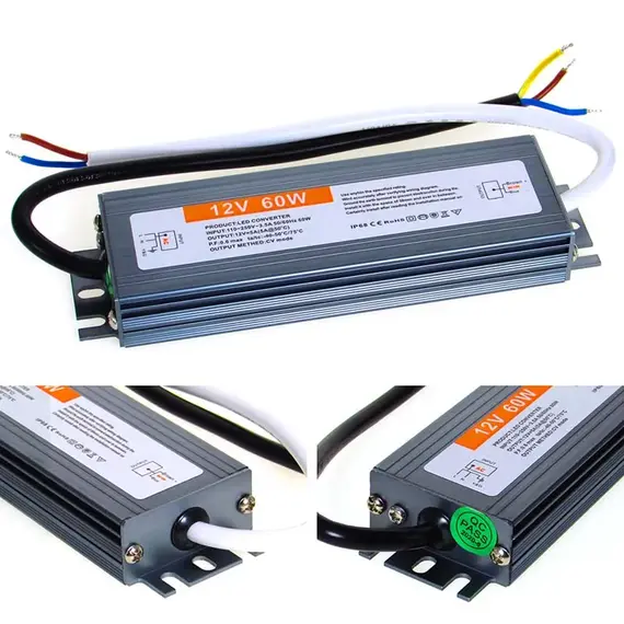 DC 12V 24V Waterproof Switching Power Supply IP67~IP68 Outdoor LED Lighting Transformer 10W 20W 30W 50W 60W 80W 100W 200W 300W