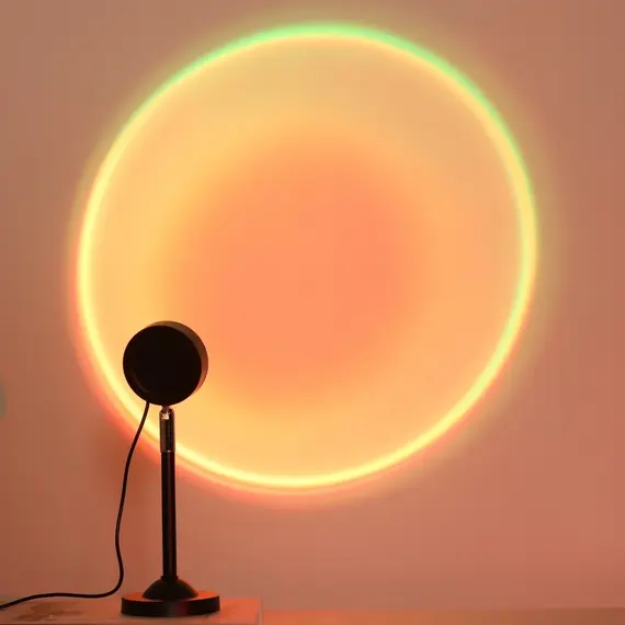 USB Sunset Lighting Ambient Projection Night Light for Home Décor, Relaxing Lighting in Bedroom and Living Room