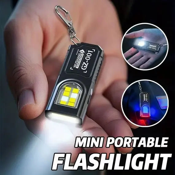 Portable COB LED Flashlight Rechargeable Work Light with Magnetic Lanterna Hanging Lamp with Built-in Battery Camping Torch