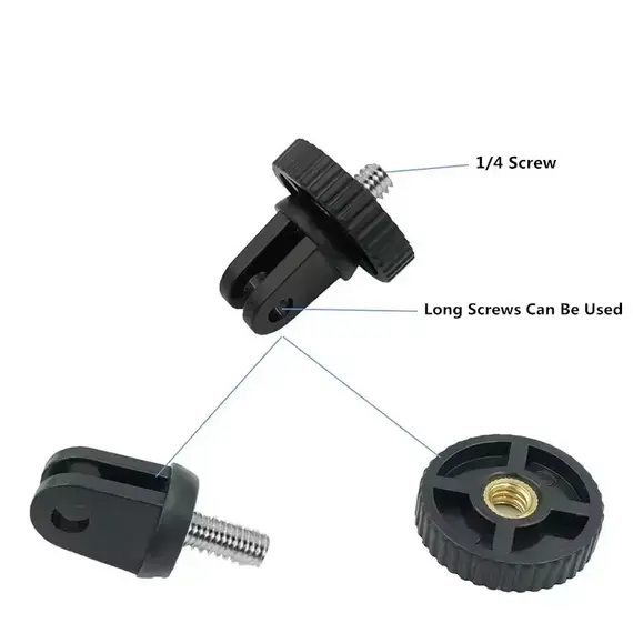 Camera Tripod Mount Screw for Gopro 1/4-20 Screw Conversion Adapter for Gopro Hero 10 9 8 Sports Camera 1/4" Adapter Screw