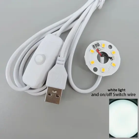 Warm White Color DC 5V 3W USB LED Lights 2835 Chip Single Dimmer Reading Night Desk Book Tablet Reading Lamp Switch Power Cable