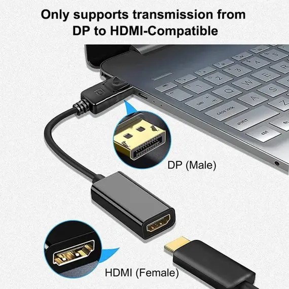 4K DP To HDMI-compatible Cable DisplayPort To HD Adapter Male To Female for Laptop PC Display Port To HDMI-compatible Converter