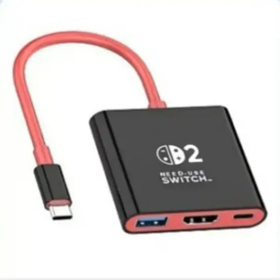 Docking Station for Nintendo Switch 2,4K 60Hz TYPE-C Hub with HDMI and USB-C 3.0 PD100W Charge Perfect for Switch 2/Switch/OLED