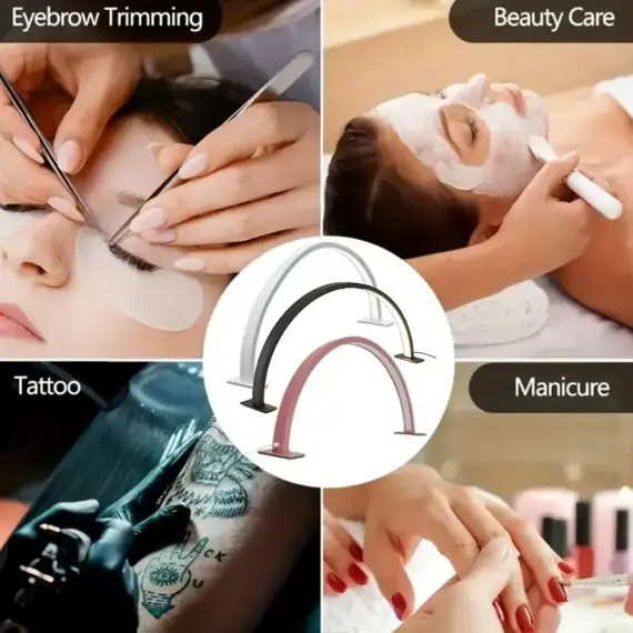 The 1pc Crescent Shaped Nail Lamp Has Adjustable Brightness and Color Temperature, Suitable for Extending Nails, Eyelashes, and