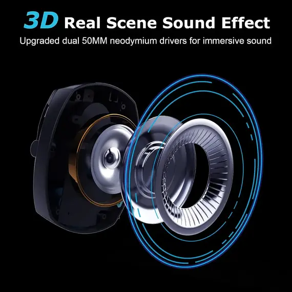 Gaming Headset with Detachable Noise Cancelling Microphone,2.4G Bluetooth-USB-3.5mm Wired Jack 3 Modes for Multi-device