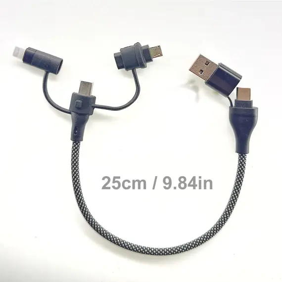 PD 65W 4 5 in 1 USB C Multi Fast Charging Cable Nylon Braided Sync Data Cord USB A/C to Type C/Micro For iPhone Samsung MacBook
