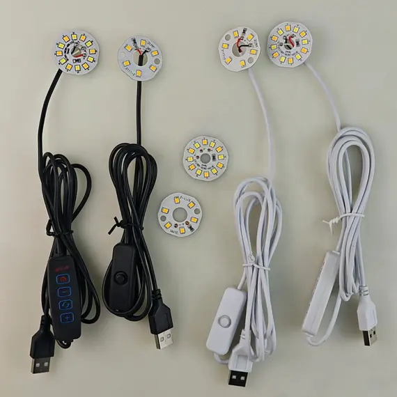 Warm White Color DC 5V 3W USB LED Lights 2835 Chip Single Dimmer Reading Night Desk Book Tablet Reading Lamp Switch Power Cable