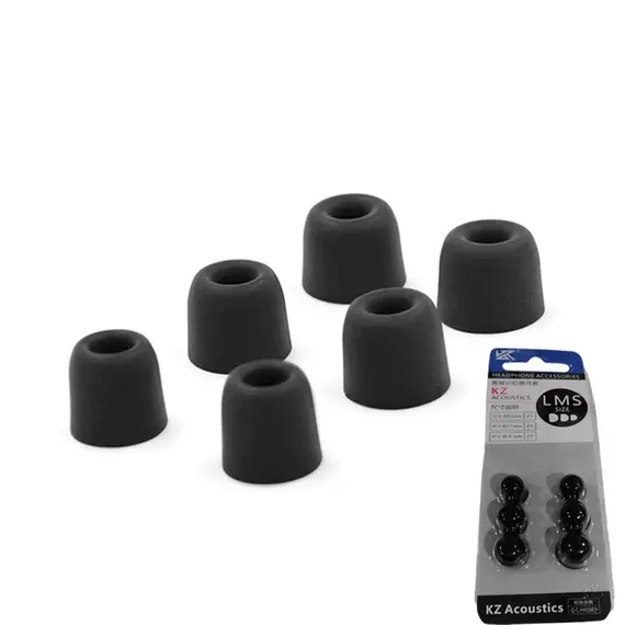 3Pair(6pcs) KZ New Upgrade Original Noise Isolating Comfortble Memory Foam Ear Tips Pads Earbuds For In Earphone Headphones