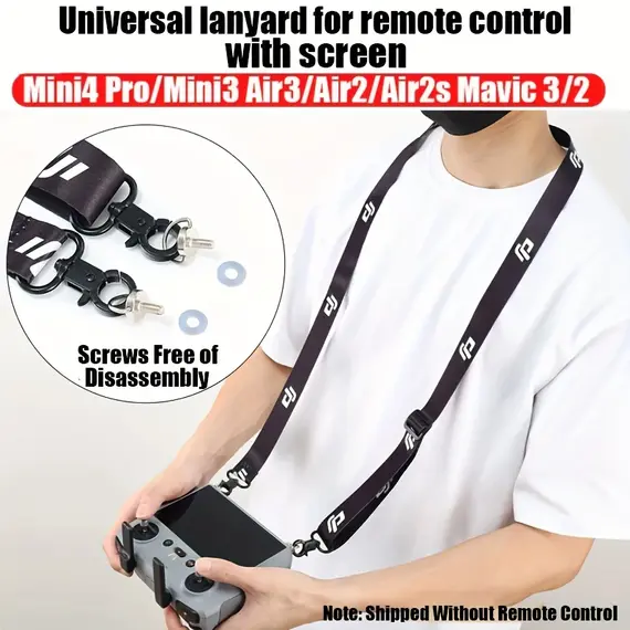 Lanyard for DJI RC & RC 2 & RC Pro Controller, DJI Mini 4 Pro Lanyard RC Neck Strap, Compatible with DJI Mini 3 Pro/Mavic 3/Air2