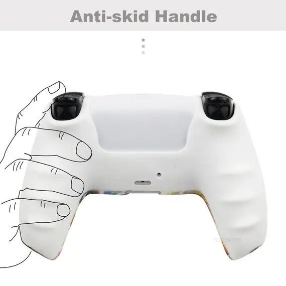 Silicone Protective Cover Sleeve For PS5 Controller Accessories Rubber Case For PS5 Slim Gamepad Joysticks Thumb Grips Caps