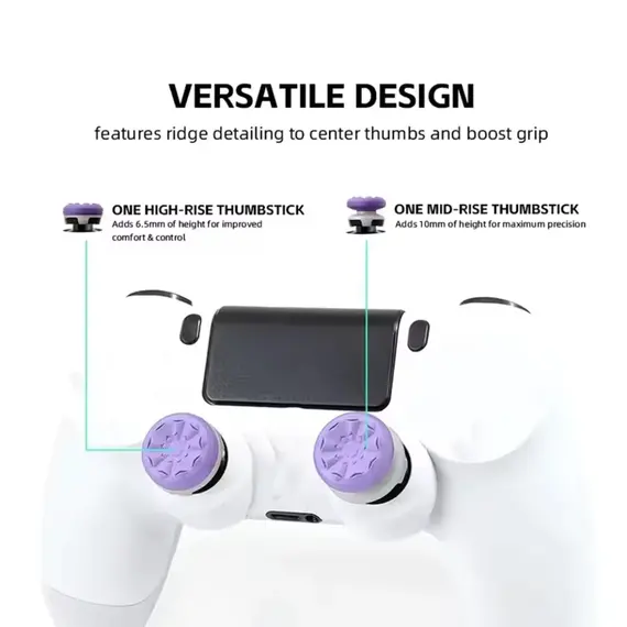 High-Rise Performance Freeks for PS4 PS5 Galaxy Joystick Compatible with 8BitDo Ultimate Controller Stick Silicone cap