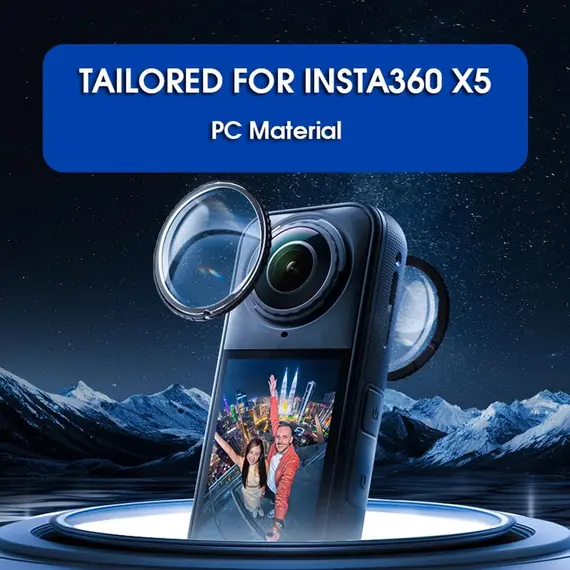 For Insta360 X4 X5 Screen Protector Lens Guard Cap Tempered Glass Film Anti-Scratch Protective Kit 360°Video Camera Accessores