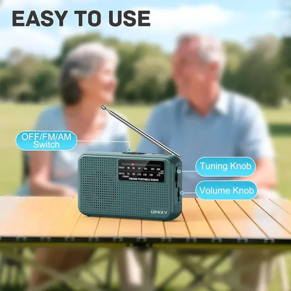 Mini Portable Radio AM FM Battery Powered Longest Lasting Best Reception with Headphone Jack for Running Walking Emergency Use