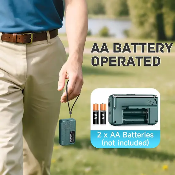 Mini Portable Radio AM FM Battery Powered Longest Lasting Best Reception with Headphone Jack for Running Walking Emergency Use