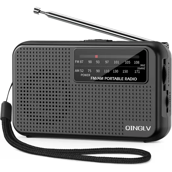 Mini Portable Radio AM FM Battery Powered Longest Lasting Best Reception with Headphone Jack for Running Walking Emergency Use