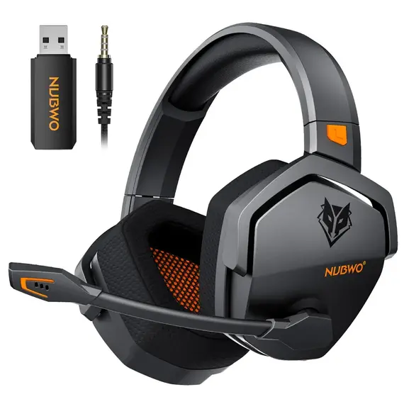 NUBWO G06 Gaming Headset 2.4GHz Bluetooth 5.3 Wireless Headphones Stereo Dual Mode Mic for PS5 PS4 PC Switch Mobile Phone Laptop