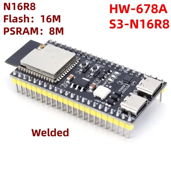 ESP32 S3 Development Board S3-DevKitC-1 Bluetooth 2.4G Wifi Module for Arduino 8MB PSRAM 16MB FLASH N16R8 Dual Type-C 44P