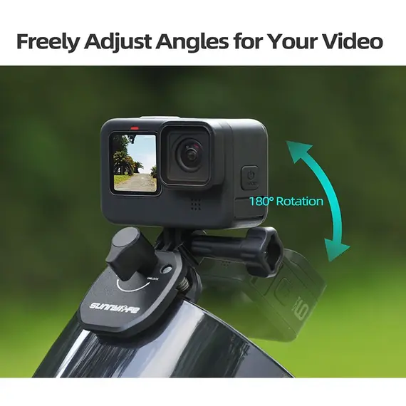 Motorcycle Windshield Clip for DJI Osmo Nano/Action 6/5Pro/Pocket 3 Aluminum Alloy Mount for GoPro/Insta360 X5/GO Ultra/X4 Air