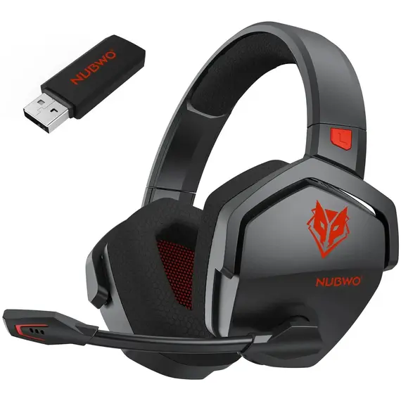 NUBWO G06 Gaming Headset 2.4GHz Bluetooth 5.3 Wireless Headphones Stereo Dual Mode Mic for PS5 PS4 PC Switch Mobile Phone Laptop