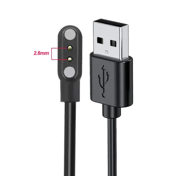 2 Pins 4 Pins Smartwatch Dock Charger Adapter USB Charging Cable Cord for Smart Watch Power Charge Wire Accessories