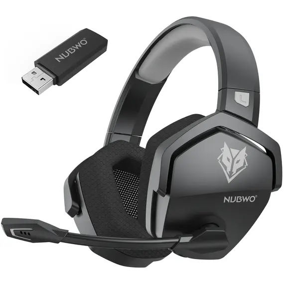 NUBWO G06 Gaming Headset 2.4GHz Bluetooth 5.3 Wireless Headphones Stereo Dual Mode Mic for PS5 PS4 PC Switch Mobile Phone Laptop