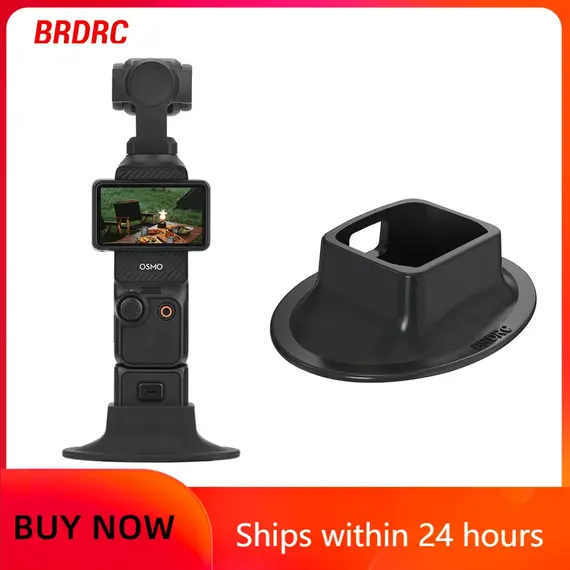 BRDRC Silicone Base For DJI Osmo Pocket 4 3 Camera Dock Desktop Anti-skid Fixed Extension Base Stand Quick Release Accessories