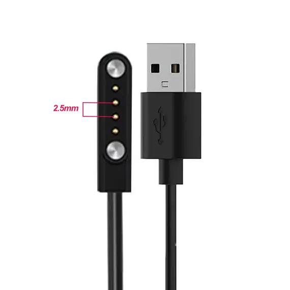 2 Pins 4 Pins Smartwatch Dock Charger Adapter USB Charging Cable Cord for Smart Watch Power Charge Wire Accessories