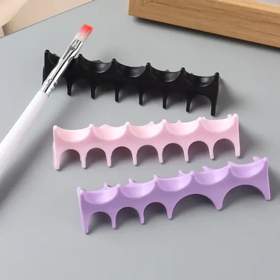 Soft Silicone Nail Pen Holder Brush Rack Shelf UV Gel Brush Display Stand Makeup Painting Pen Rest Organizer Stander Manicure
