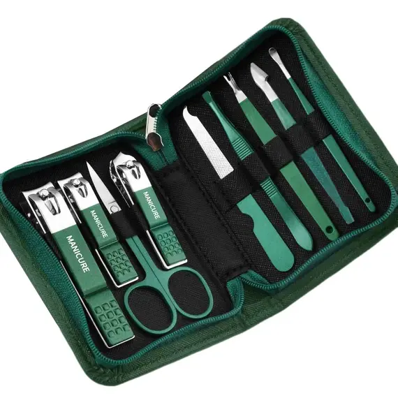6/9 Pcs Set Professional Piece Nail Care Kit Stainless Steel Manicure & Pedicure Set Nail Clipper Set with Travel Case