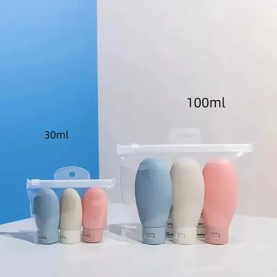 3/4Pcs/Set 30/60/100ml Soft Lotion Refillable Bottle Portable Travel Shampoo Bottle Empty Container Squeeze Tube Empty Bottling