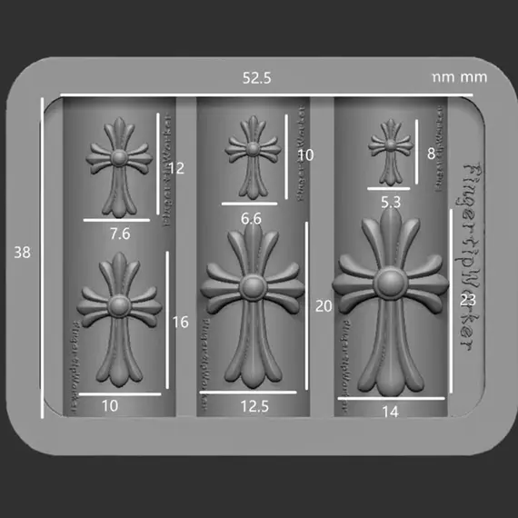 3D Gothic Rivet Nail Art Mold Transparent Silicone DIY Punk Letter Relief Carving Decor 11.5*9cm Manicure Tool Nail Charms Mold