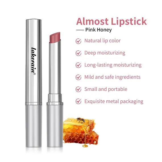 Honey Lipstick Tinted Lip Balm Lip Stain for All Skin Tones Moisturizing Nourishing Lipstick for Women Pack of Black & Pink