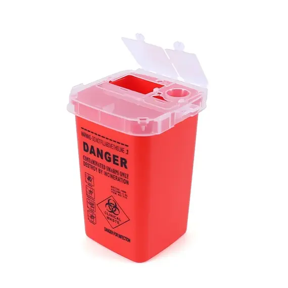 1L Plastic Tattoo Waste Box Medical Supplies Container Disposable Microblading Sharps Needle Tips Accessories For Eyebrows