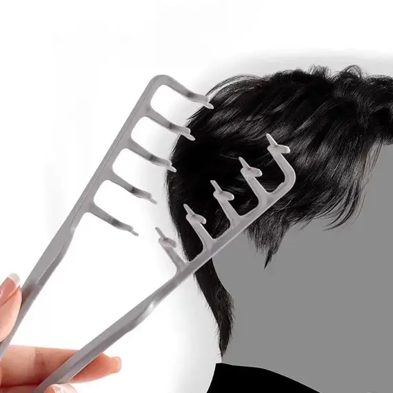Volumizing Detangling Hair Comb for Men Wide Tooth Styling Tool for Curly Wavy All Hair Types Fluffy Texture Salon Styling Brush