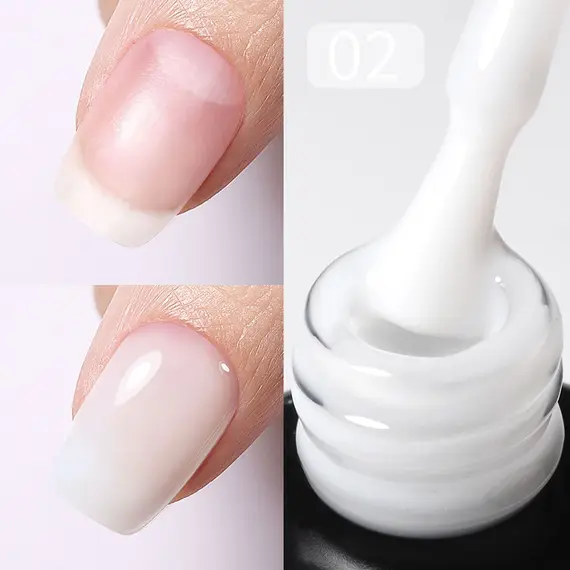 BORN PRETTY 15ml Milky Pink Rubber Base Gel Nail Polish Glitter Semi-Permanent Varnish Soak Off Self Leveling UV LED Polish